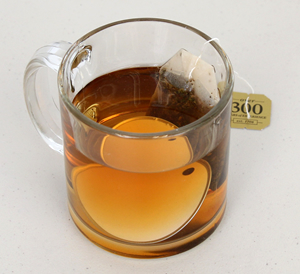 Tag in tea water