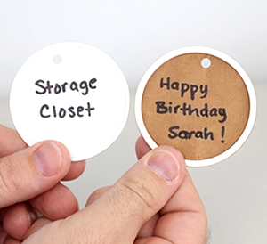 Personalized metal rim tags